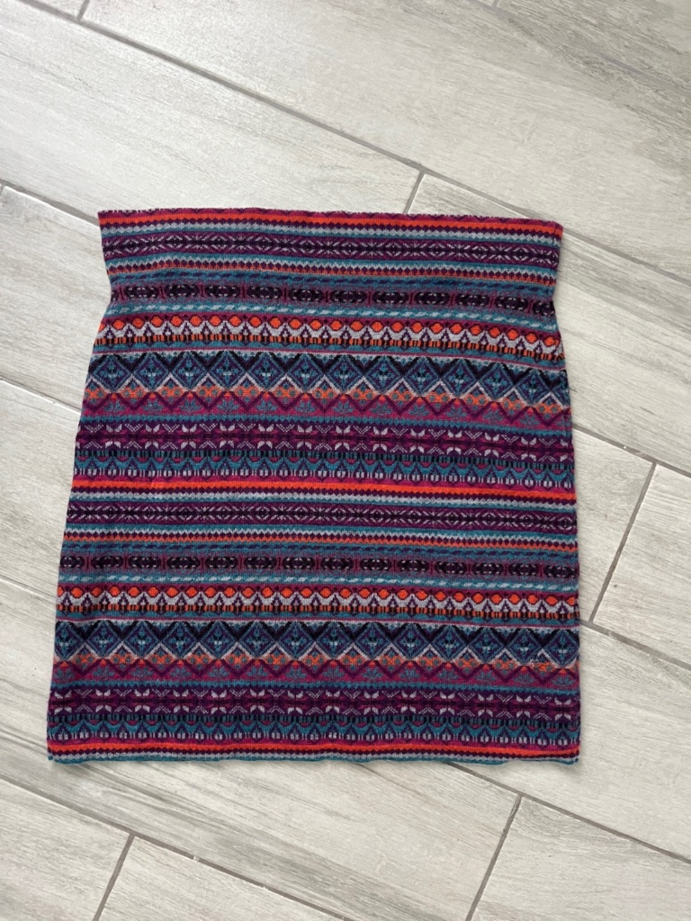 Krimson Klover Fair Isle Wool Mini Skirt - Multicolor